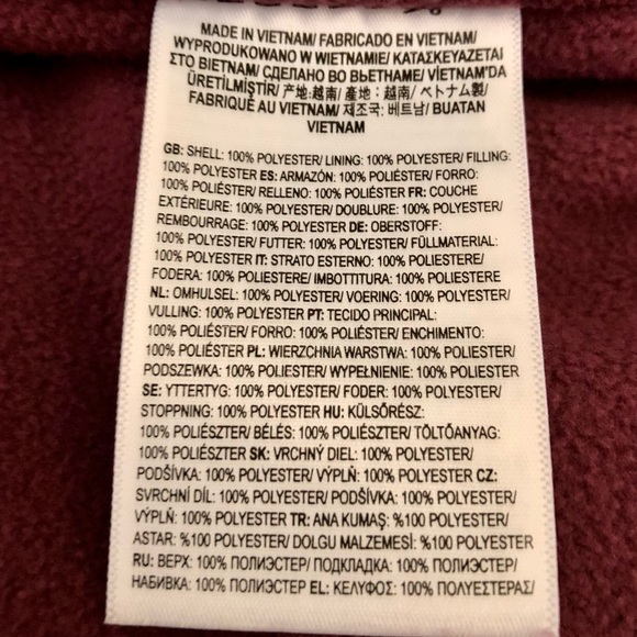 VANS PUFFER VEST OFF THE WALL NWT $90 TIMBERED 4 POCKET SNAP MAROON MEDIUM /L - Picture 13 of 13